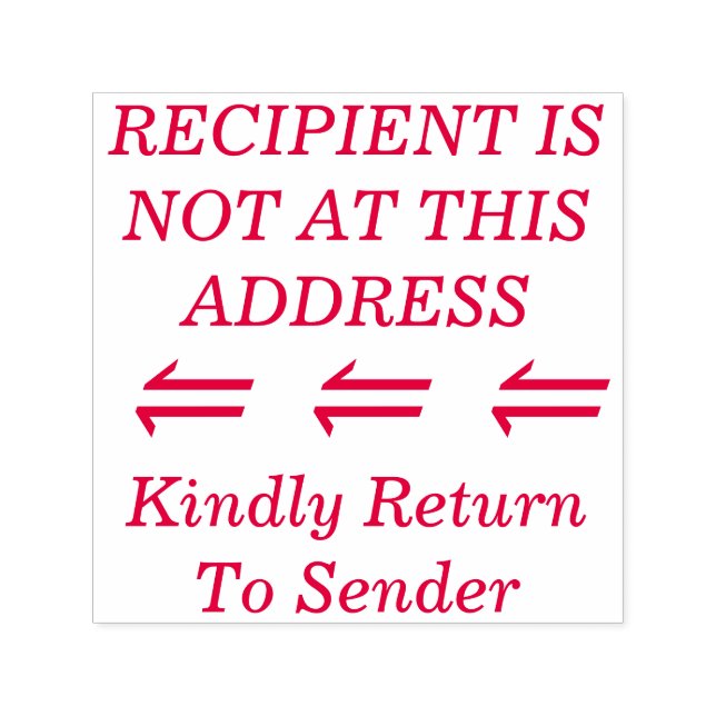 "Bitte an Absender zurücksenden" Stempel (Design)