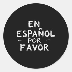 Bitte auf Spanisch, Spanischlehrer 2 Runder Aufkleber