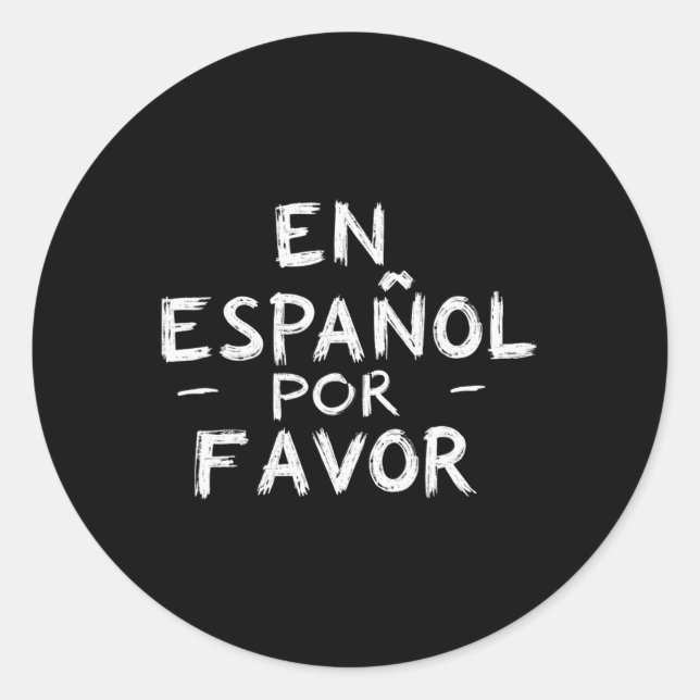 Bitte auf Spanisch, Spanischlehrer 2  Runder Aufkleber (Vorderseite)