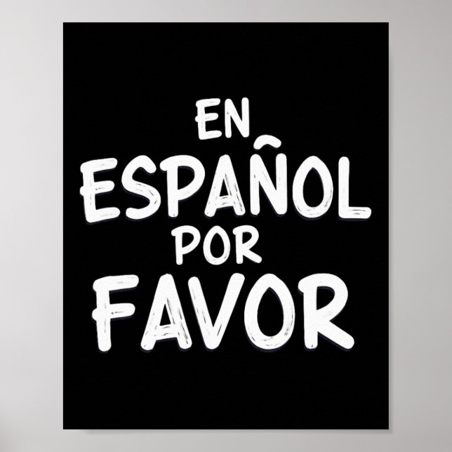 Bitte auf Spanisch Spanischlehrer 3  Poster (Vorne)