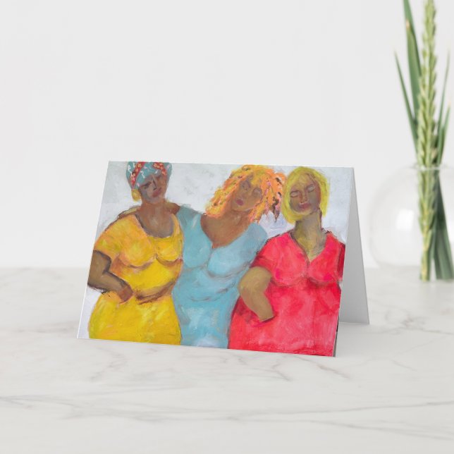 Bitte beachten Sie, dass es für Kartenmädchen Spaß Dankeskarte (Vorderseite)