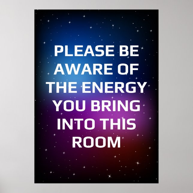Bitte beachten Sie die Energie Poster (Vorne)