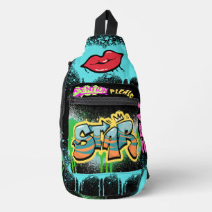 Bitte beachten Sie: Elegantes Straßenspray Crossbody Bag