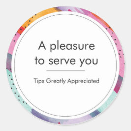 Bitte bedienen (Liefertreiber) Runder Aufkleber