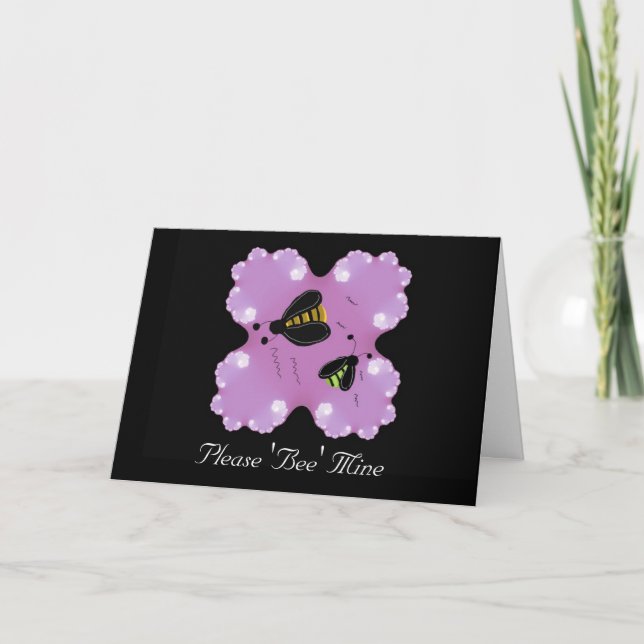 Bitte 'Bee' Mine Valentine Feiertagskarte (Vorderseite)