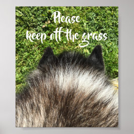 Bitte behalt das Grasschild ab Poster