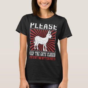 Bitte Behalt das Tor geschlossen Mini Donkey Farm T-Shirt