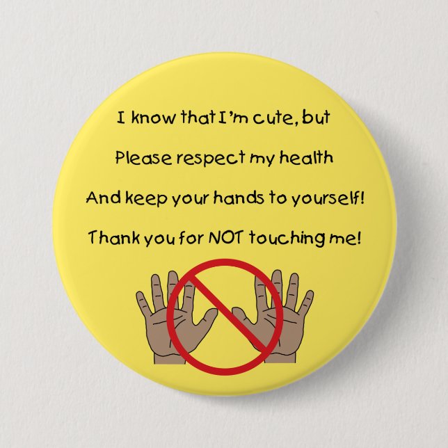 Bitte Behalt die Hände auf die Schaltfläche "Self  Button (Vorderseite)