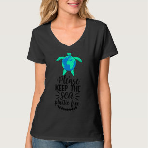 Bitte Behalt die plastische, freie Erdschildkröte T-Shirt