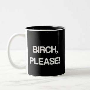 Bitte Birke Lustige Weihnachten passende Familie Zweifarbige Tasse