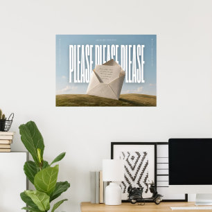 BITTE BITTE BITTE - SC-Zitat-Wandkunstposter Poster