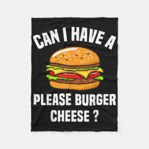 Bitte Burger Käse Hamburger Grillen Funny Sa Fleecedecke