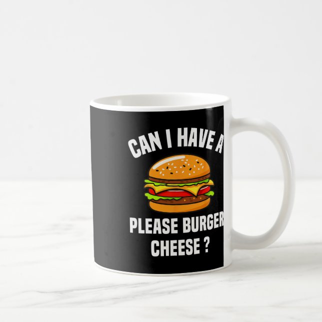 Bitte Burger Käse Hamburger Grillen Funny Sa Kaffeetasse (Rechts)