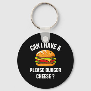 Bitte Burger Käse Hamburger Grillen Funny Sa Schlüsselanhänger