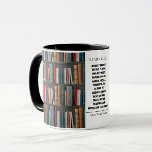 Bitte den Bibliothekar Spaß-Pun nicht belästigen Tasse