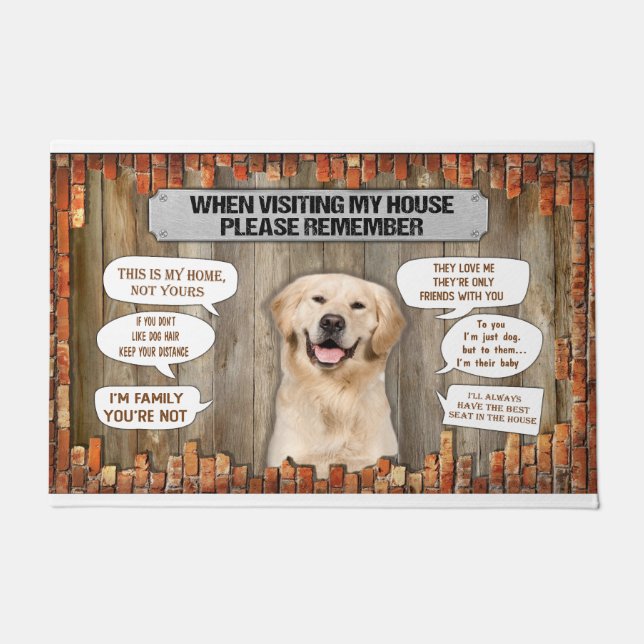 Bitte denken Sie bei einem Besuch in meinem Haus a Fußmatte (Vorderseite)