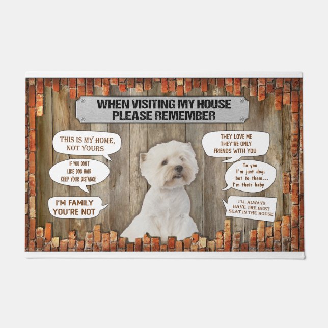 Bitte denken Sie bei einem Besuch in meinem Haus a Fußmatte (Vorderseite)