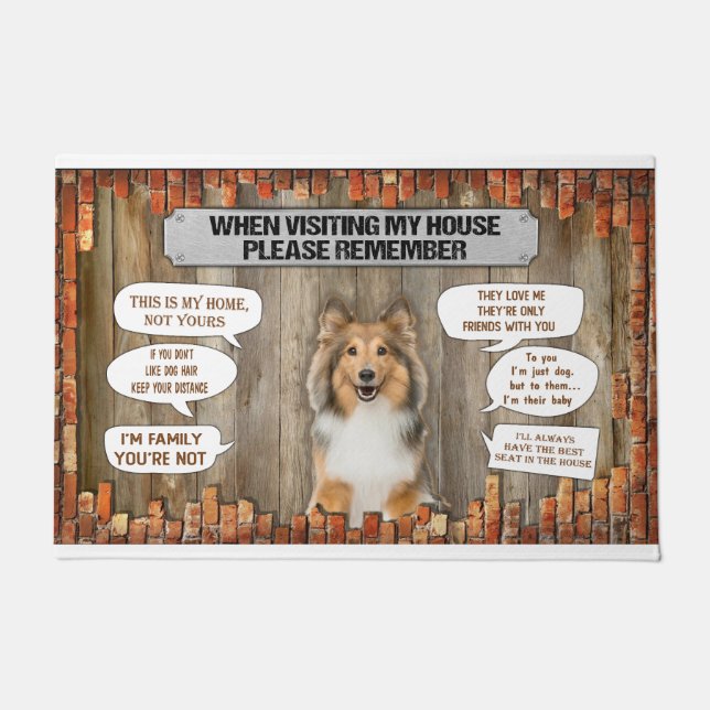 Bitte denken Sie beim Besuch meines Hauses an Shet Fußmatte (Vorderseite)