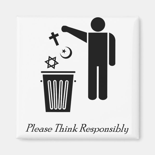 Bitte denken Sie verantwortungsbewusst Magnet (Vorne)