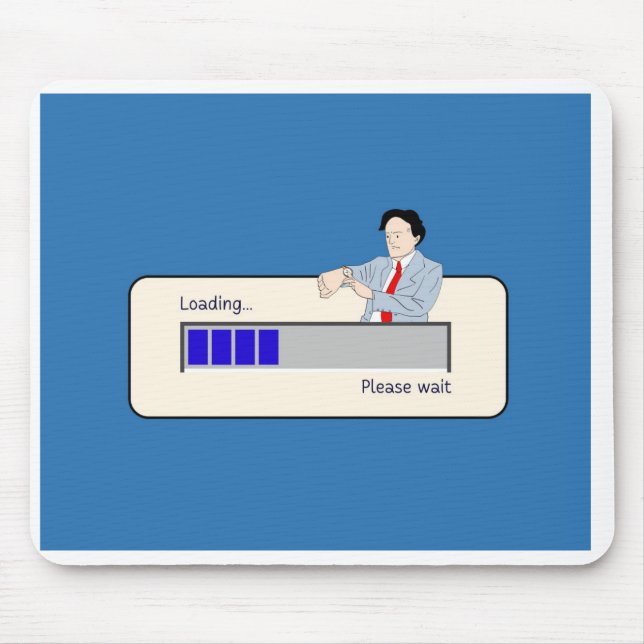 Bitte Design warten Mousepad (Vorne)
