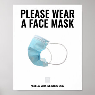 BITTE EIN FACEMASK-Plakat tragen Poster