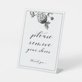 Bitte entfernen Sie Ihre Schuhsignatur Sockelschild