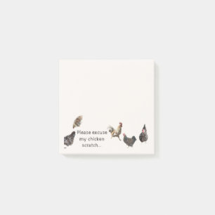 Bitte entschuldigen Sie meine Chicken Scratch Post Post-it Klebezettel