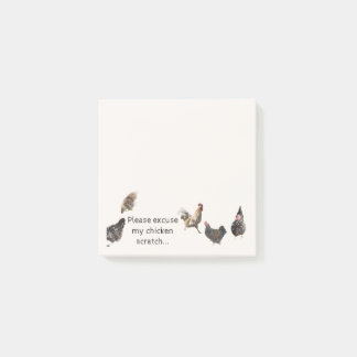 Bitte entschuldigen Sie meine Chicken Scratch Post Post-it Klebezettel