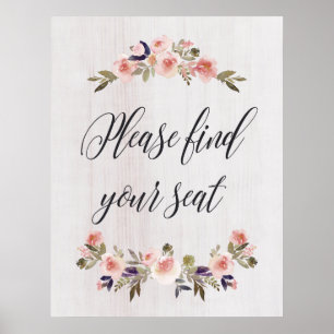 Bitte finden Sie Ihr Plakat für Ihr Sitzzeichen