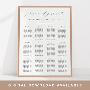 Bitte finden Sie Ihre Sitzplakette für Hochzeiten Poster