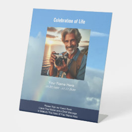 Bitte geben Sie das Gästebuch-Schild an Sockelschild