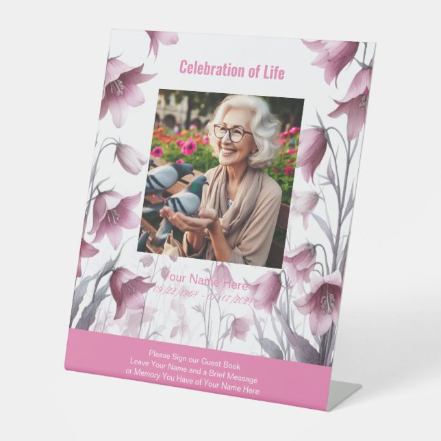 Bitte geben Sie das Gästebuch-Schild an Sockelschild (Vorderseite)