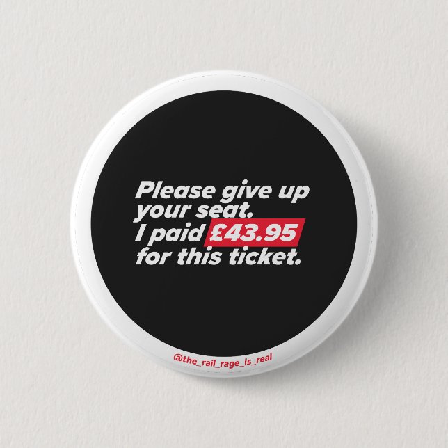Bitte geben Sie Ihren Sitzplatz auf - Abzeichen Button (Vorderseite)