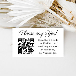 Bitte geben Sie Yes Elegant Wedding QR Code UAWG a Begleitkarte