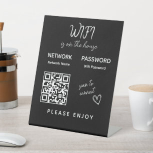 Bitte genießen Sie die WiFi-Kennwortprüfung, um QR Sockelschild