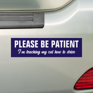 Bitte Haben Sie Geduld, Ich Lehre Meine Katze Auto Autoaufkleber