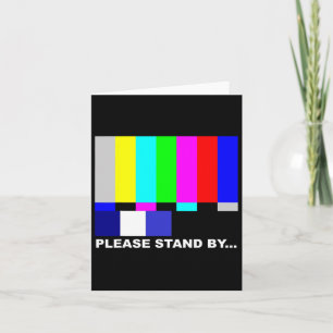 Bitte halten Sie sich durch TV-TV-Test Muster Hall Karte