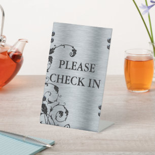 Bitte Karo in Silver Floral Black Sockelschild