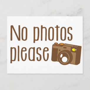 Bitte keine Fotos mit Vintage-Kamera Postkarte
