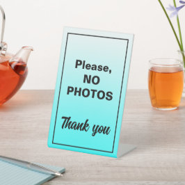 Bitte keine Fotos Sockelschild