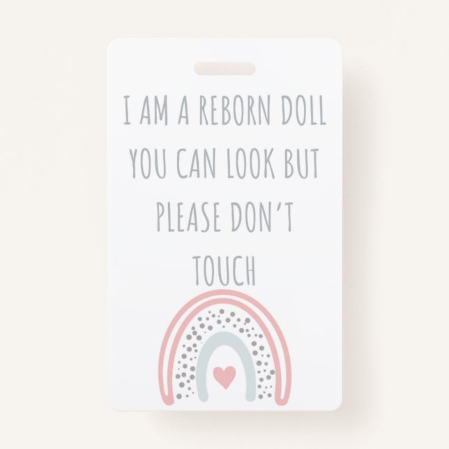 Bitte keine Touch wiedergeben Puppen-Autositzmarke Ausweis (Vorderseite)