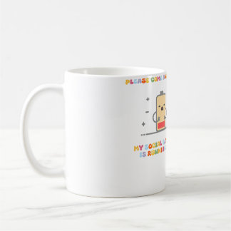 Bitte Komm Später Wieder Meine Sozialbatterie Läuf Kaffeetasse