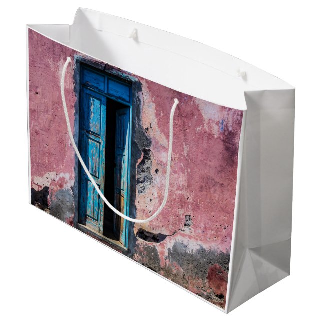 Bitte kommen Sie herein Große Geschenktüte (Rückseite Schrägansicht)