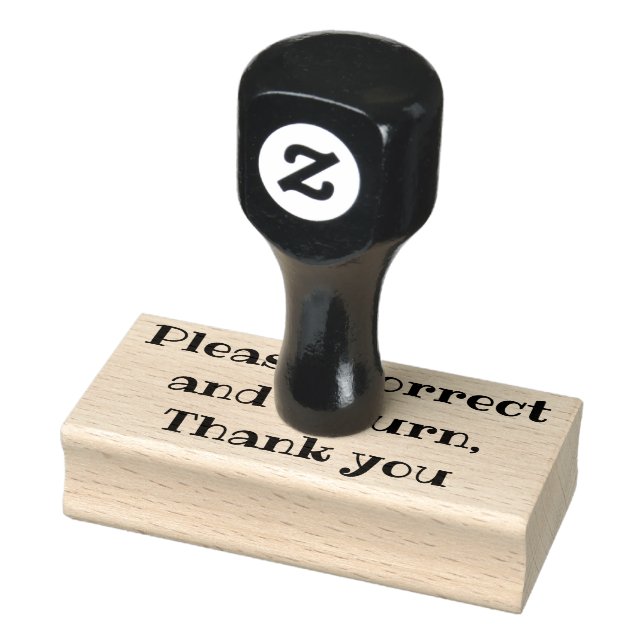 bitte korrekt und zurückgeben danke gummistempel (Stempel)