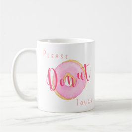 Bitte Krapfen-Touch - personalisierter rosa Kaffeetasse