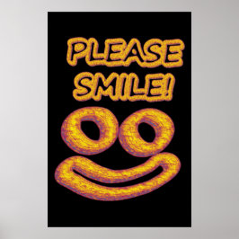 "Bitte lächle!" Niedliches Design. Jetzt kaufen Poster
