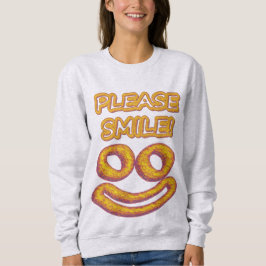 "Bitte lächle!" Niedliches Design. Jetzt kaufen Sweatshirt