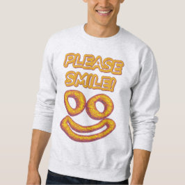 "Bitte lächle!" Niedliches Design. Jetzt kaufen Sweatshirt
