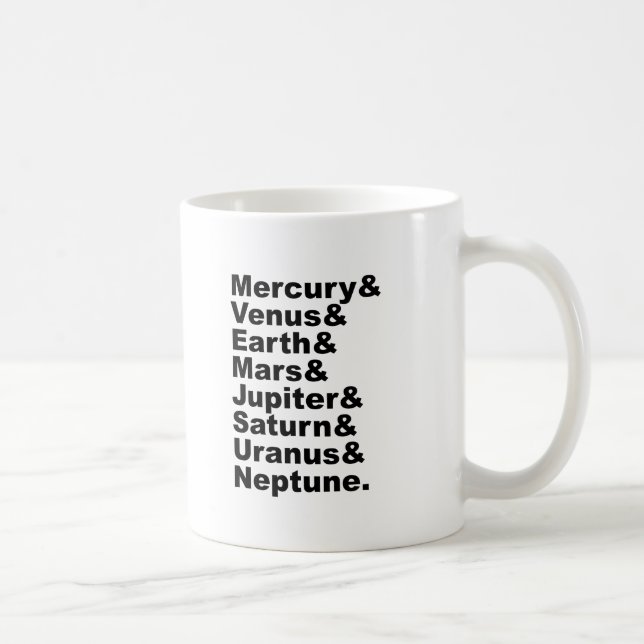Bitte laden Sie Pluto nicht zu unserem 8 Planeten  Tasse (Rechts)
