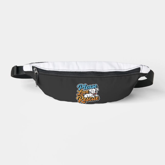 Bitte lieben Sie den Rettungshund Bauchtasche (Vorderseite)